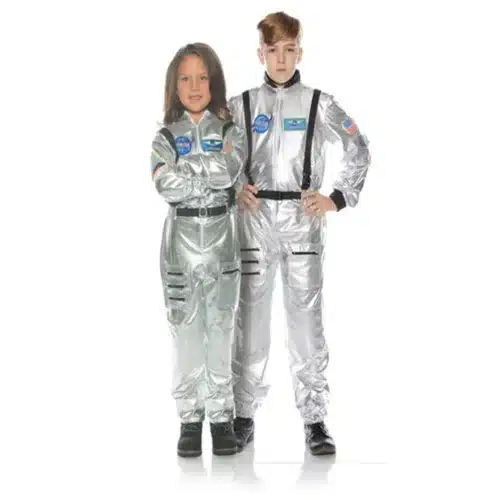 Kids in astronaut suits