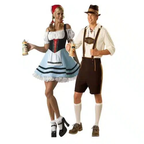 Couple in German outfits
