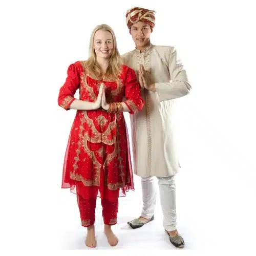 Man and woman in Indian attire