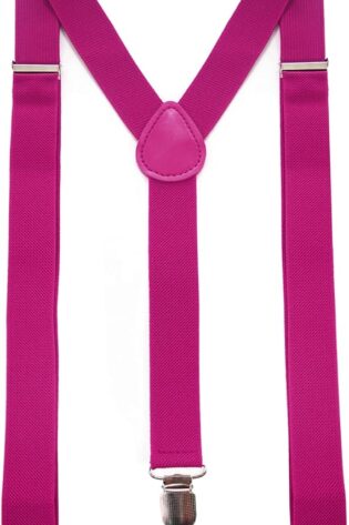 SUSPENDERS BRIGHT PINK