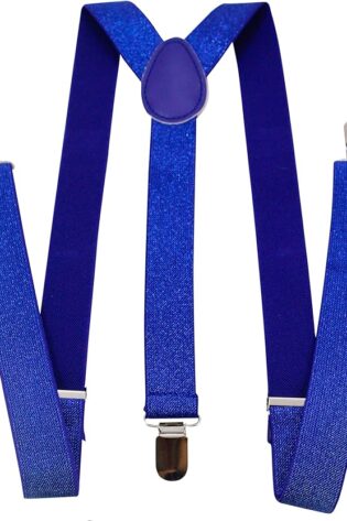 GLITTER SUSPENDERS ROYAL BLUE