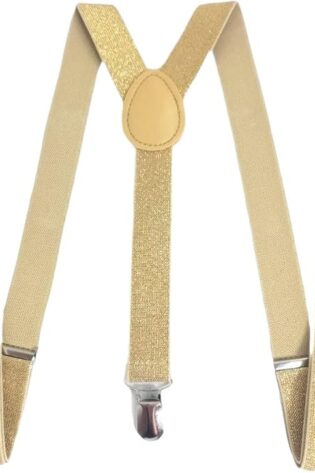 GLITTER SUSPENDERS GOLD