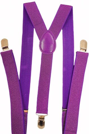 GLITTER SUSPENDERS PURPLE