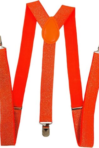 GLITTER SUSPENDERS ORANGE