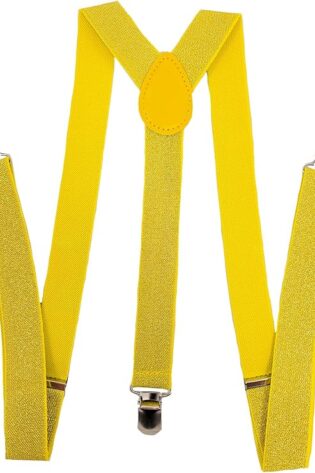 GLITTER SUSPENDERS YELLOW