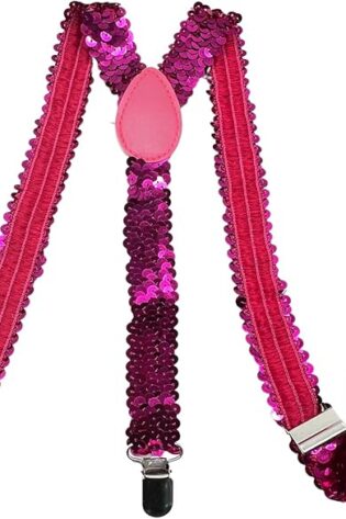 SEQUIN SUSPENDERS PINK