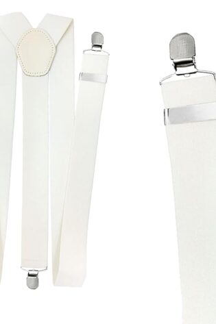 WIDE SUSPENDERS WHITE