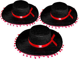 MEXICAN HAT BLACK AND RED