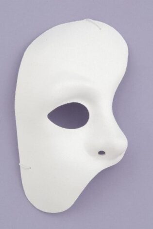 WHITE  HALF MASK