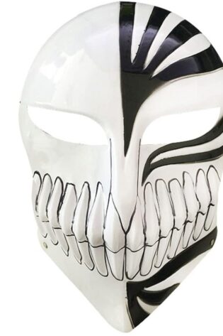 ICHIGO HOLLOW MASK BLACK AND WHITE