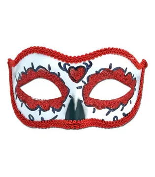 DAY OF THE DEAD EYE MASK RED