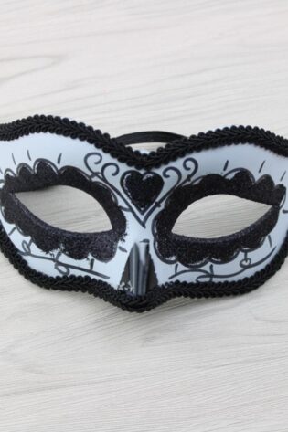 DAY OF THE DEAD EYE MASK BLACK