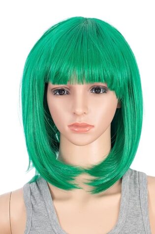 LONG STRAIGHT WIG GREEN
