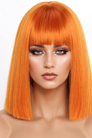 LONG STRAIGHT WIG ORANGE