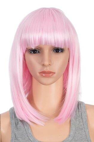 LONG STRAIGHT WIG LIGHT PINK