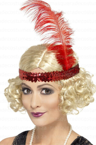 LADIES 20'S SHORT BLOND CURLY WIG