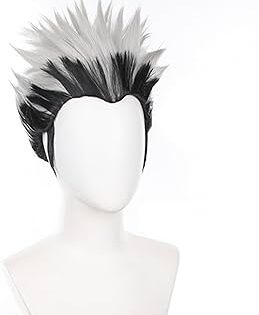 SPIKY GOKU ROCKER WIG BLACK AND WHITE