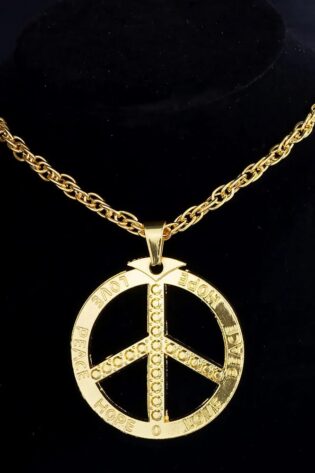 60s PEACE SIGN NECKLACE