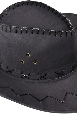 COWBOY HAT BLACK LEATHER