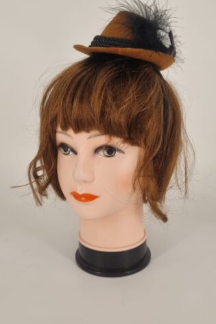 MINI GERMAN HAT ON ALICEBAND BROWN