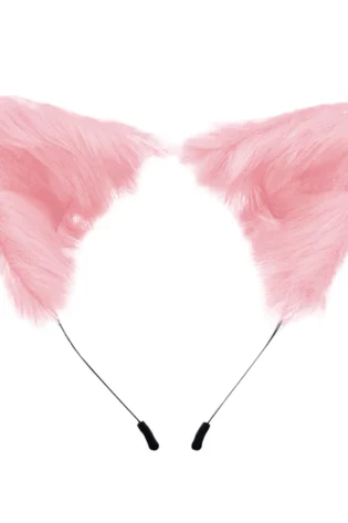 PINK FLUFFY CAT EARS
