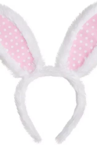 BUNNY EAR PINK POLKA DOT