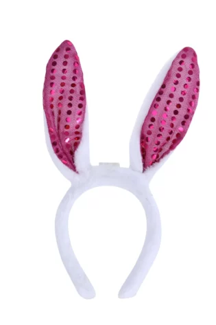 FURRY LIGHT PINK SEQUIN BUNNY EAR