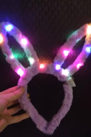 PURPLE LIGHTING UP BUNNY EARS