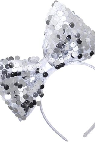 SEQUIN SILVER BOW