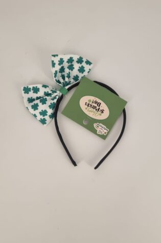ST PATRICS DAY ALICEBAND WITH BOW