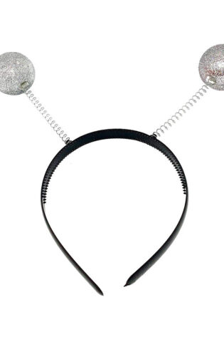 SILVER SHINY BALL ALICE BAND