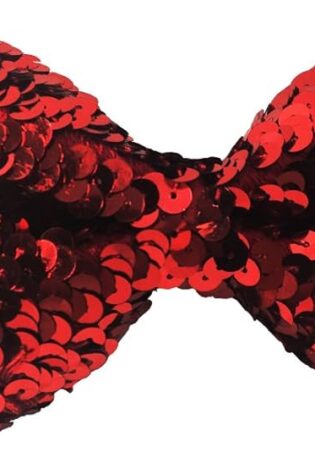 MAROON SEQUIN BOW TIE