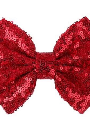 RED SEQUIN BOW TIE