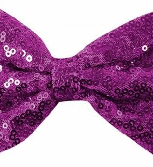 PURPLE SEQUIN BOW TIE