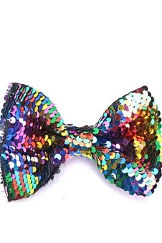RAINBOW SEQUIN BOW TIE