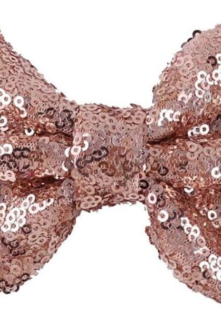 GOLD SEQUIN BOW TIE