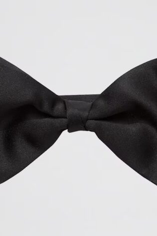 PLAIN LARGE BOW TIE BLACK