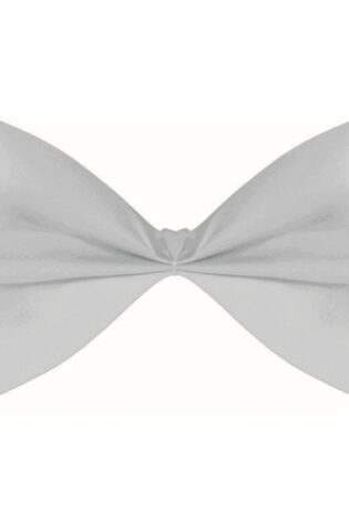 PLAIN LARGE BOW TIE WHITE
