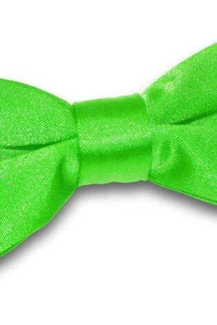 PLAIN LARGE BOW TIE LIME