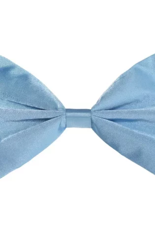 PLAIN LARGE BOW TIE LIGHT BLUE