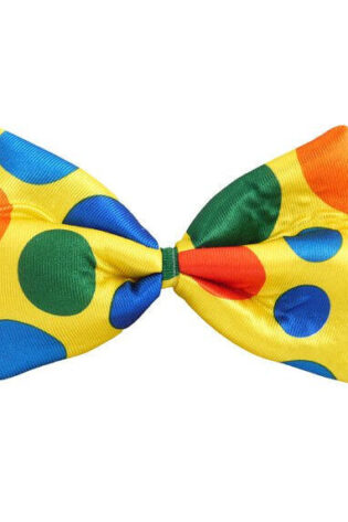 YELLOW LARGE CLOWN BOW TIE