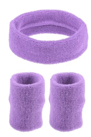 HEADBAND AND CUFFS PURPLE