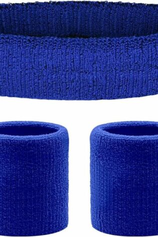 HEADBAND AND CUFFS BLUE