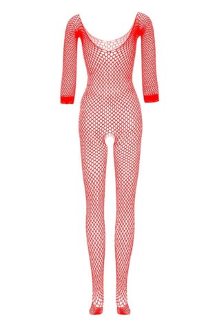 FULL BODY FISHNETS RED