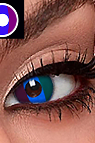 Tri-Tone Prism Contact Lenses