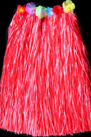 HAWAIIAN GRASS SKIRT RED