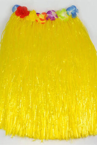 HAWAIIAN GRASS SKIRT YELLOW