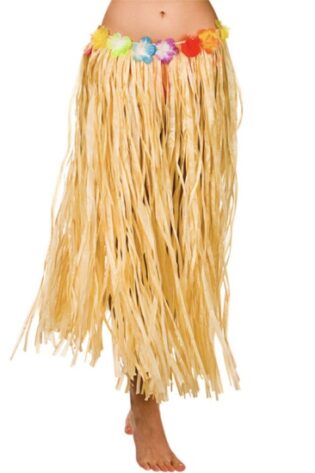 HAWAIIAN GRASS SKIRT LIGHT BROWN