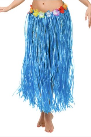 HAWAIIAN GRASS SKIRT BLUE
