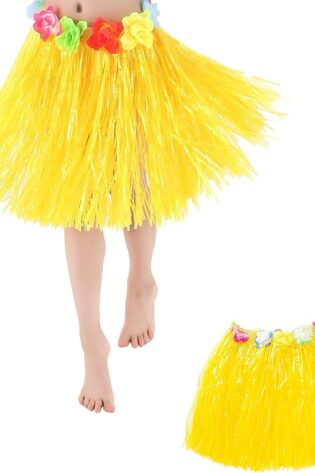 HAWAIIAN GRASS SKIRT YELLOW